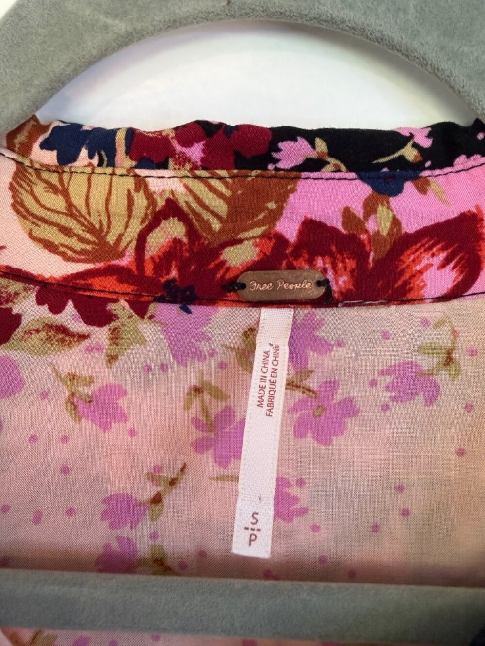 Free People Jackie Print Maxi Floral Pattern Long Sleeve Dress Shirt - Picture 5 of 9